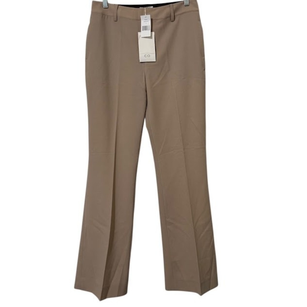 NEW w/ TAGS CO Collection Beige Khaki Pleated Trouser Dress Pants Womens 6
